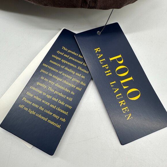 Polo Ralph Lauren Classic Brown Baseball Cap Little Pony Embroidered NEW - Picture 6 of 10